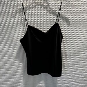Alice + Olivia Black Spaghetti Strap Top